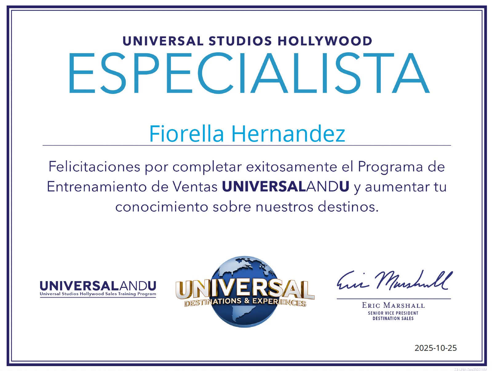 Certificación Disney 3