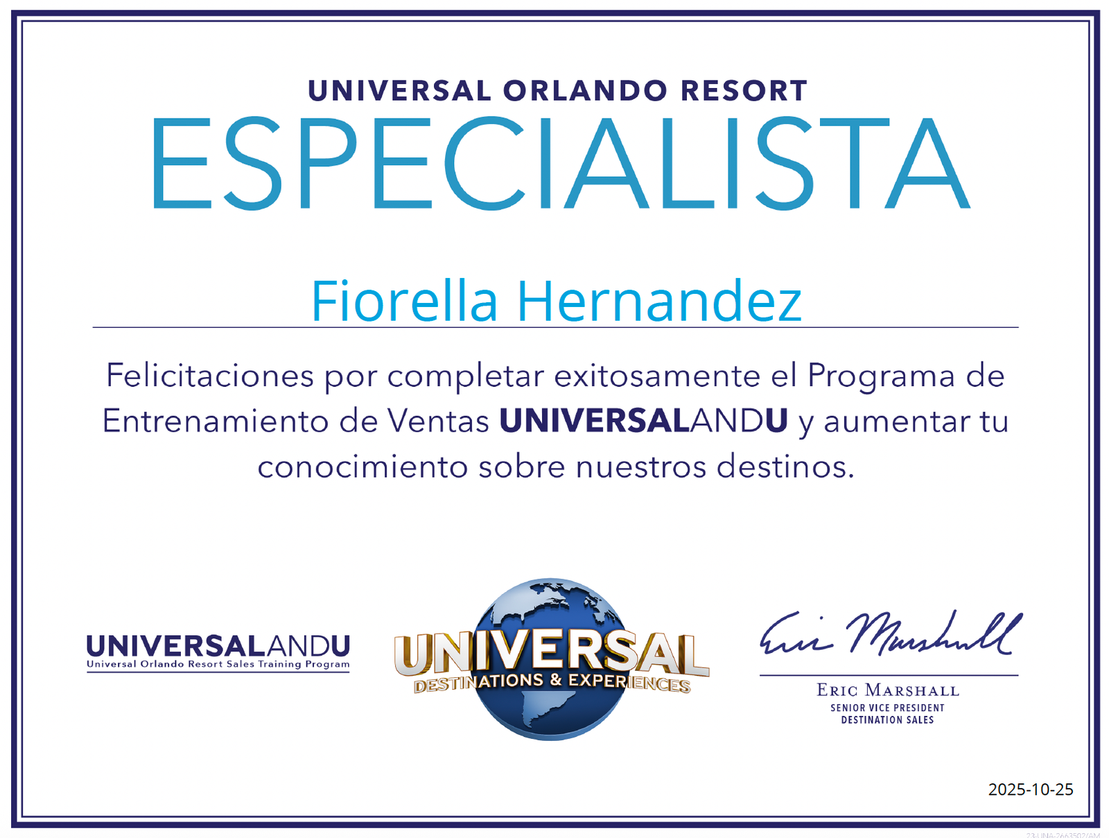 Certificación Disney 2
